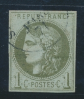 N°39A - Report 1 - Obl. Càd Léger - TB - 1870 Bordeaux Printing