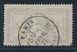 N°33 - Obl. Càd T18 Paris - TB - 1863-1870 Napoléon III Con Laureles