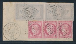 N°33 (x2), 57 - Chaque T. Obl. GC 1665 + Càd Glos La Ferriere - 23/6/73 - TB - 1863-1870 Napoléon III Con Laureles