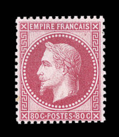 N°32 80c Rose - Bon Centrage - Signé Calves + Certif. Eichele - TB - 1863-1870 Napoléon III Con Laureles