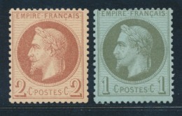 N°25/26 - 1c Et 2c - TB - 1863-1870 Napoléon III Con Laureles