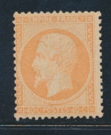 N°23 - 40c Orange - Signé Diéna - TB - 1862 Napoléon III.