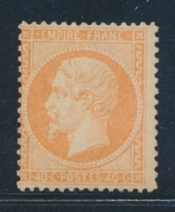 N°23 - 40c Orange - Signé Calves - TB - 1862 Napoléon III