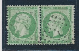 N°20a - Paire - Vert Foncé - TB - 1862 Napoléon III