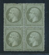 N°19 - Bloc De 4 - 2 Ex ** - B/TB - 1862 Napoleon III