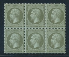 N°19 - Bloc De 6 - TF - TB - 1862 Napoleone III