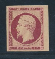 N°18 - 1F Carmin - Infime Pelurage - B - 1853-1860 Napoleone III