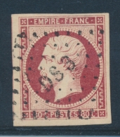 N°17Al - Carmin Foncé - Obl. Romain DS3 - TB - 1853-1860 Napoléon III