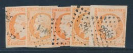 N°16 (x5 Ex) - Diff. Nuances - TB - 1853-1860 Napoléon III.