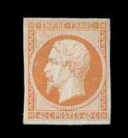 N°16 - 40c Orange - Signé - TB - 1853-1860 Napoleone III