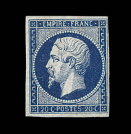 N°14Ab - 20c Bleu Noir - Type I - Signé - TB - 1853-1860 Napoléon III
