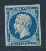 N°14Aa - 20c Bleu Foncé - Signé - TB - 1853-1860 Napoléon III
