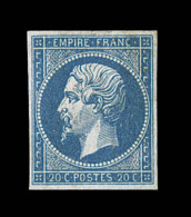 N°14A - 20c Bleu - Type I - Signé Calves - TB - 1853-1860 Napoleon III