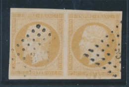 N°13Aa - 10c Jaune Citron - Paire - TB - 1853-1860 Napoleone III