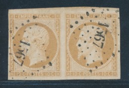 N°13A - Paire - Obl. PC 1567 - 2 Voisins - TB - 1853-1860 Napoléon III