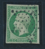 N°12b - Vert Foncé - Marges Régulières - TB - 1853-1860 Napoleon III