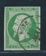 N°12 - 5c Vert - Obl. Càd - Jolie Nuance - TB - 1853-1860 Napoléon III