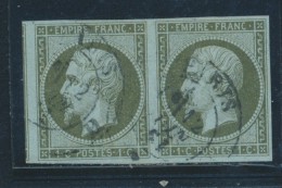 N°11 - Paire + Filet Voisin - TB - 1853-1860 Napoléon III
