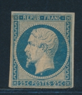 N°10 - 25c Bleu - Réparé - Asp. TB - 1852 Luigi-Napoleone