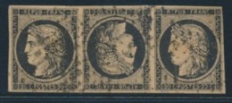 N°3d - Tête Bêche Au Centre D'une Bde Horiz. De 3 - Rare - TB - 1849-1850 Ceres