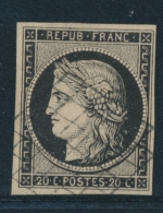 N°3 - Obl. Grille Légère - SUP - 1849-1850 Ceres