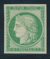 N°2c - 15c Vert - Réimpression - TB - 1849-1850 Cérès