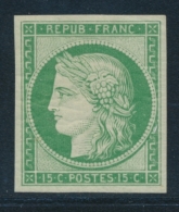 N°2c - 15c Vert - Réimpression - TB - 1849-1850 Ceres