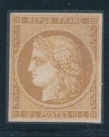 N°1c - 10c Bistre Verdâtre Foncé - Rare - Signé Calves/Pavoille - TB - 1849-1850 Ceres