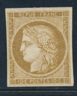 N°1a - Bistre Brun - Signé JF Brun - TB - 1849-1850 Ceres