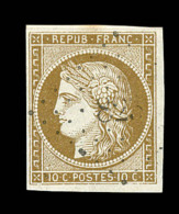 N°1 - 10c Bistre - TB - 1849-1850 Ceres