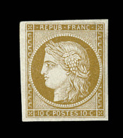 N°1 - 10c Bistre - Comme ** - Signé Brun - TB - 1849-1850 Ceres