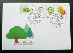 Luxembourg Indigenous Trees 1997 Tree Plant Forest (stamp FDC) - Brieven En Documenten