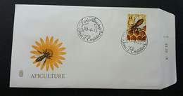 Luxembourg Honeybee 1973 Honey Bee Insect (stamp FDC) - Storia Postale