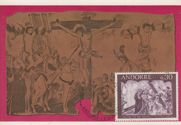 Carte  Maximum  1er  Jour  ANDORRE   Fresque  Du  XVIéme  Siécle   1968 - Cartes-Maximum (CM)