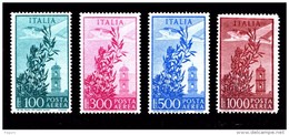 ITALIA Repubblica 1955 1959 Posta Aerea Serie Campidoglio 4v. Completa MNH ** Filigrana Stelle Integra - Poste Aérienne