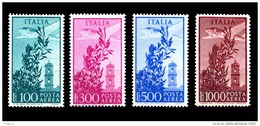 ITALIA Repubblica 1948 1952 Posta Aerea Serie Campidoglio 4v. Completa MNH ** Filigrana Ruota Integra - Luchtpost