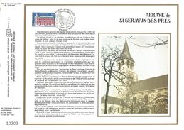 DOCUMENT SOIE 1979 ABBAYE DE SAINT GERMAIN DES PRES - Abbeys & Monasteries