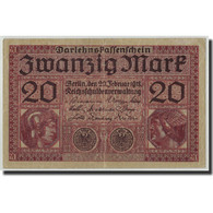 Billet, Allemagne, 20 Mark, 1918, 1918-02-20, KM:57, TB - Bestuur Voor Schulden