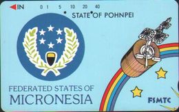 FSMTC01 Tamura Phonecard, State Of Pohnpei,used(from A Set Of 4) Silver Reverse - Mikronesien