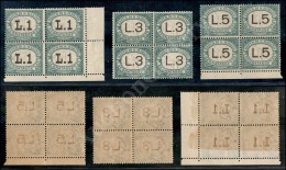 1924 - Segnatasse (15/17) I 3 Valori In Quartina - Gomma Integra (2.500++) - Other & Unclassified