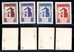 1943 - Prove - 50 Cent Ventennale (tipo 245) - 4 Prove Di Colori Diversi Su Carta Patinata - Cert. Carraro - Andere & Zonder Classificatie