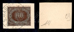 1894 - 5 Lire Carminio Verde (22) Su Frammento San Marino 20.10.99 (600+) - Autres & Non Classés