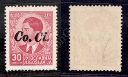 1941 - 30 Din Soprastampa A Mano (15B) - Gomma Integra - Cert. AG (750) - Altri & Non Classificati