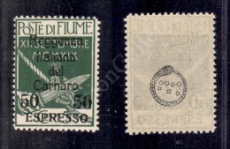 1920 - 50 Cent Su 5 (4 Espressi) - Gomma Integra - Cert. AG (1.050) - Other & Unclassified