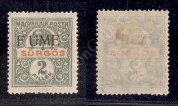 1918 - 2 Filler (2c - Giornali) - Gomma Originale - Cert. Petric + Cert. AG (600) - Altri & Non Classificati