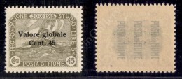 1920 - Soprastampa Modificata Del 45 Cent Su 45 (112) - Gomma Integra (1.250) - Autres & Non Classés