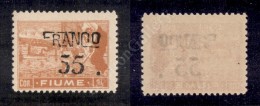 Fiume - 1919 - 55 Cent Su 1 Corona (A83) Carta Scadente Grigia - Gomma Integra - Cert. AG (2.800) - Altri & Non Classificati