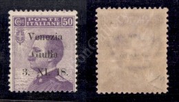 Venezia Giulia - 1918 - Saggio - 50 Cent (S1) - Diena (1.250) - Other & Unclassified