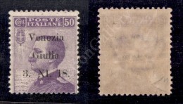 Venezia Giulia - 1918 - Saggio - 50 Cent (S1) - Diena (1.250) - Altri & Non Classificati