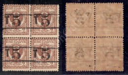 Bolzano 3 - 1919 - T5 Su 2 Cent (3/10) In Quartina - Gomma Integra (960) - Altri & Non Classificati